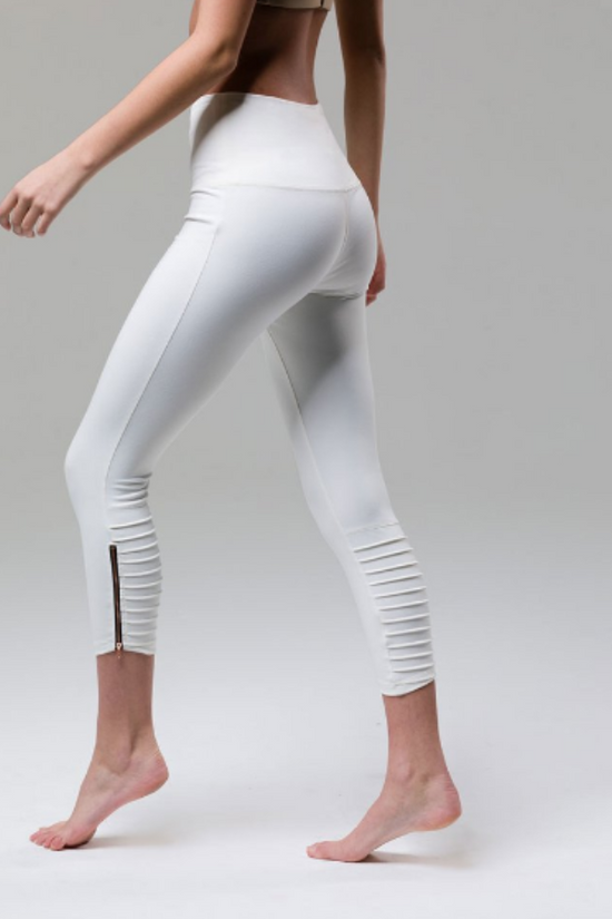 Image Title Onzie Pleated Legging - Ivory